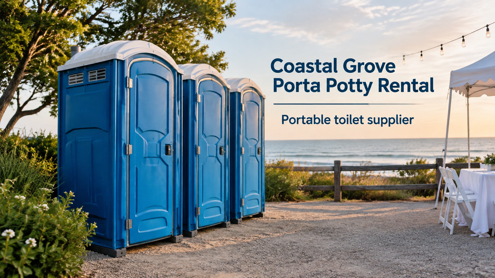 Clean portable toilet rental unit